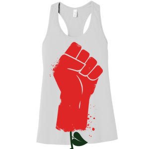 Rose Fist Women's Rights Women's Racerback Tank