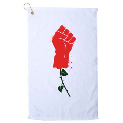 Rose Fist Women's Rights Golf Towel