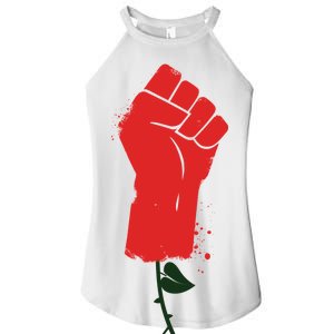 Rose Fist Women's Rights Women's Perfect Tri Rocker Tank