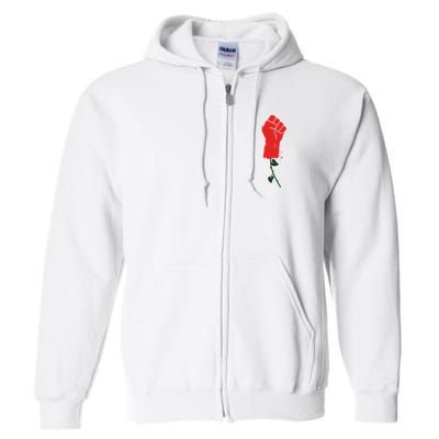 Rose Fist Women's Rights Full Zip Hoodie