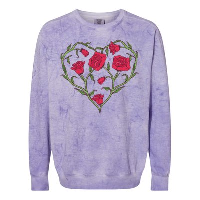 Rose Heart Colorblast Crewneck Sweatshirt