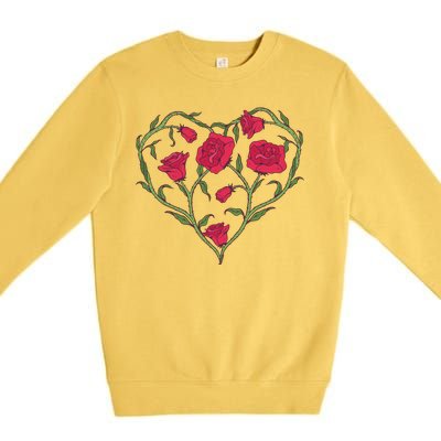 Rose Heart Premium Crewneck Sweatshirt