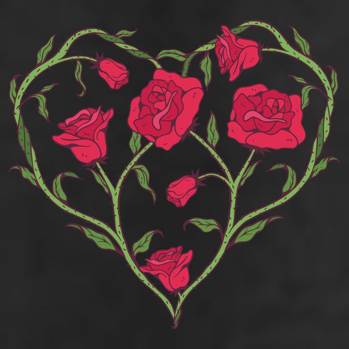 Rose Heart 7 Panel Mesh Trucker Snapback Hat