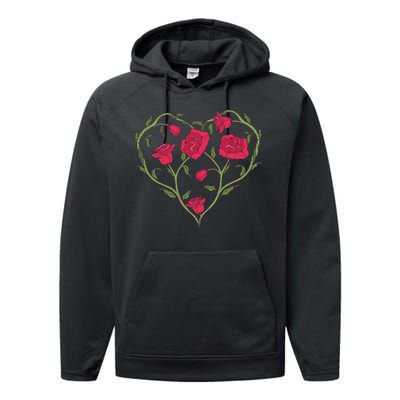 Rose Heart Performance Fleece Hoodie