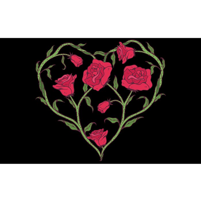 Rose Heart Bumper Sticker