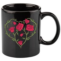 Rose Heart 11oz C Handle Ceramic Mug