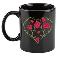 Rose Heart 11oz C Handle Ceramic Mug