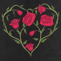 Rose Heart 11oz C Handle Ceramic Mug