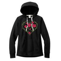 Rose Heart Women's Fleece Hoodie