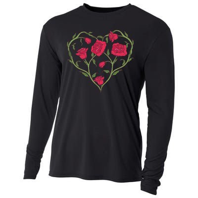 Rose Heart Cooling Performance Long Sleeve Crew