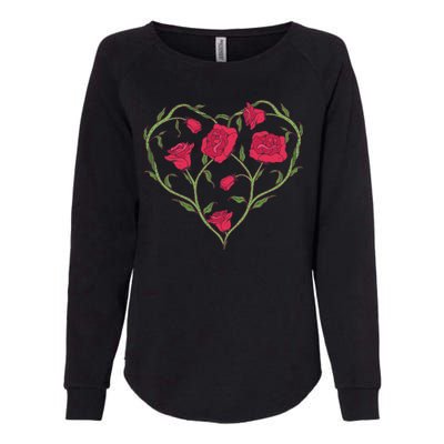 Rose Heart Womens California Wash Sweatshirt