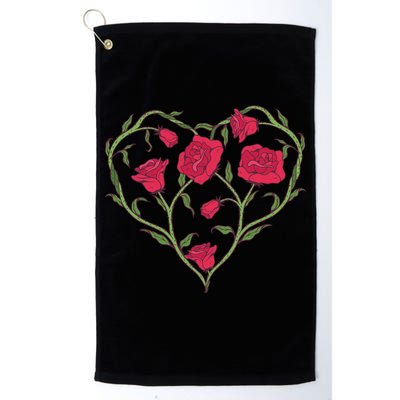 Rose Heart Golf Towel