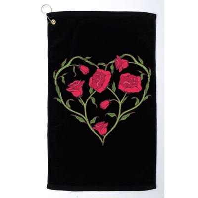 Rose Heart Platinum Collection Golf Towel