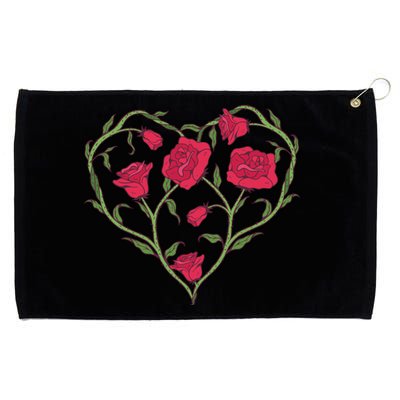 Rose Heart Grommeted Golf Towel