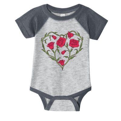 Rose Heart Infant Baby Jersey Bodysuit