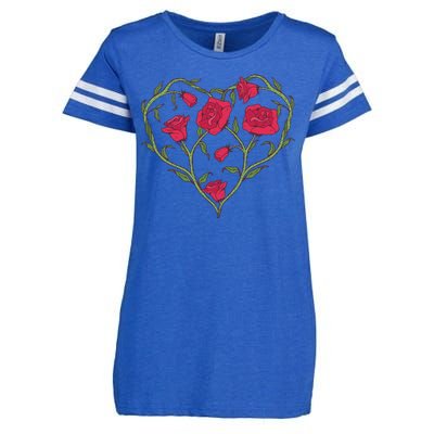 Rose Heart Enza Ladies Jersey Football T-Shirt