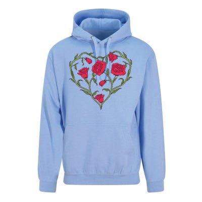 Rose Heart Unisex Surf Hoodie