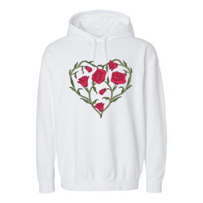 Rose Heart Garment-Dyed Fleece Hoodie