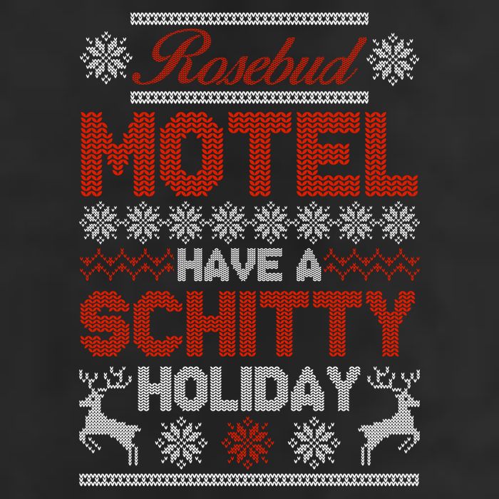 Rosebud Motel Have A Schitty Holiday Ugly Christmas Sweater 7 Panel Mesh Trucker Snapback Hat