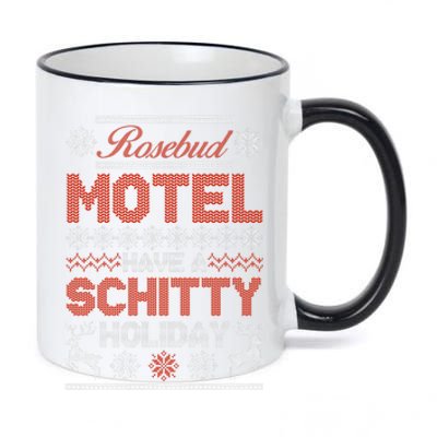 Rosebud Motel Have A Schitty Holiday Ugly Christmas Sweater 11oz Black Color Changing Mug