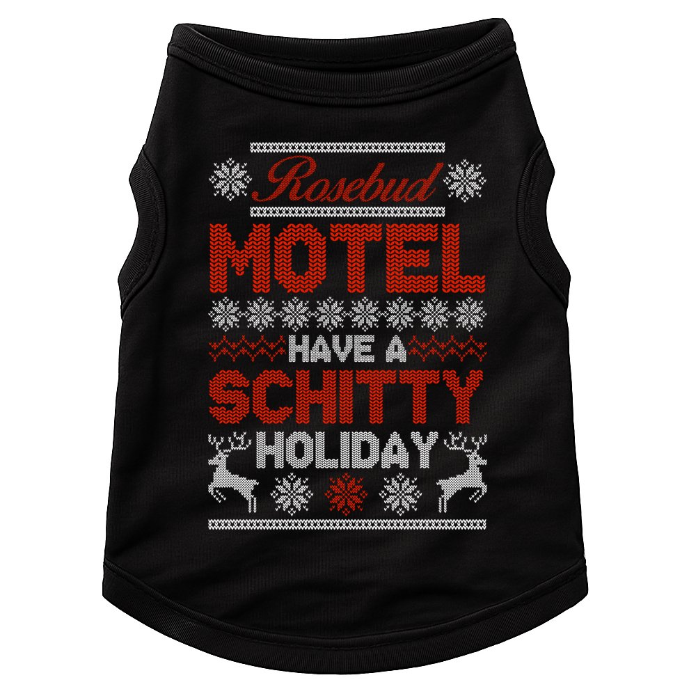 Rosebud Motel Have A Schitty Holiday Ugly Christmas Sweater Doggie Tank