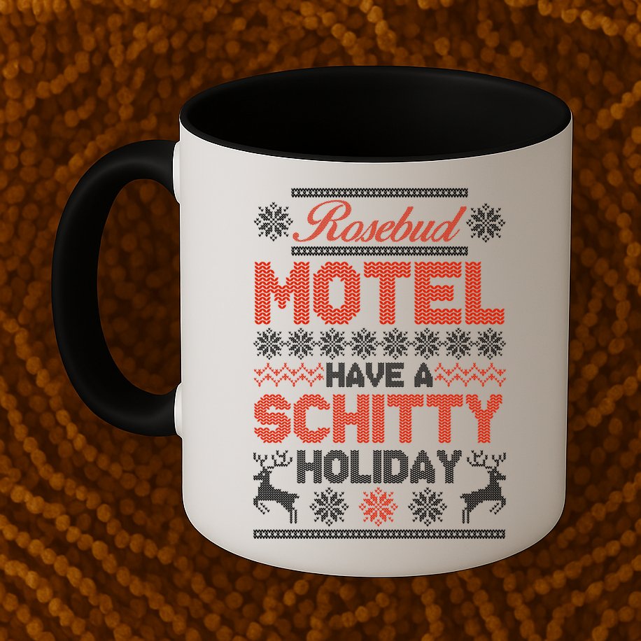 Rosebud Motel Have A Schitty Holiday Ugly Christmas Sweater Mug