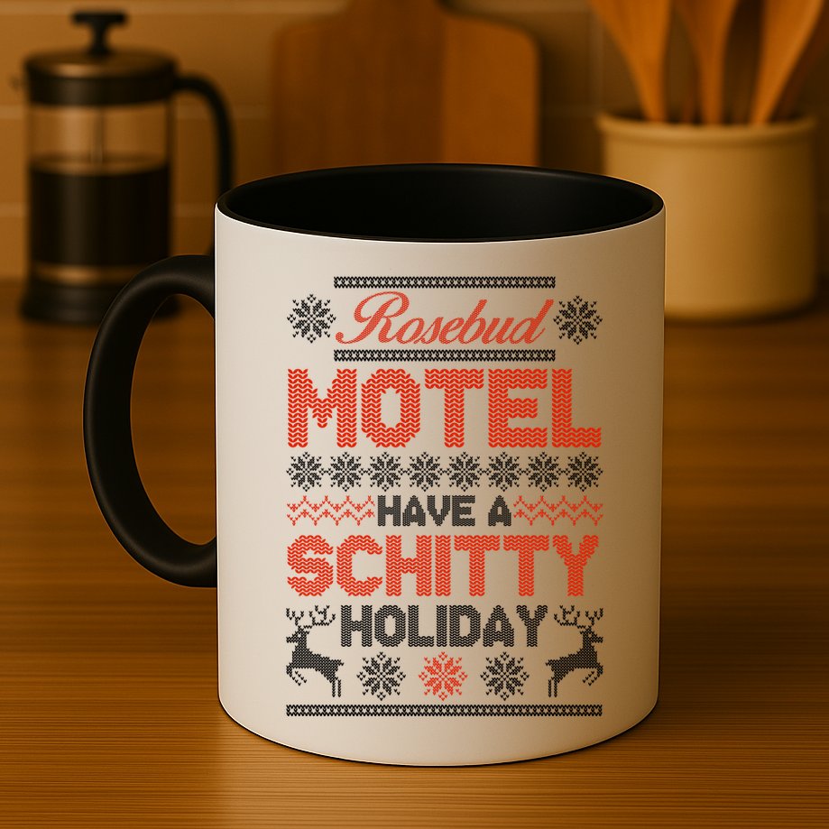 Rosebud Motel Have A Schitty Holiday Ugly Christmas Sweater Mug