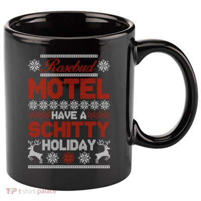 Rosebud Motel Have A Schitty Holiday Ugly Christmas Sweater 11oz C Handle Ceramic Mug