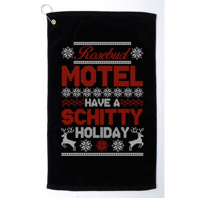 Rosebud Motel Have A Schitty Holiday Ugly Christmas Sweater Golf Towel