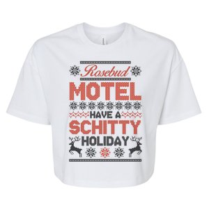 Rosebud Motel Have A Schitty Holiday Ugly Christmas Sweater Bella+Canvas Jersey Crop Tee