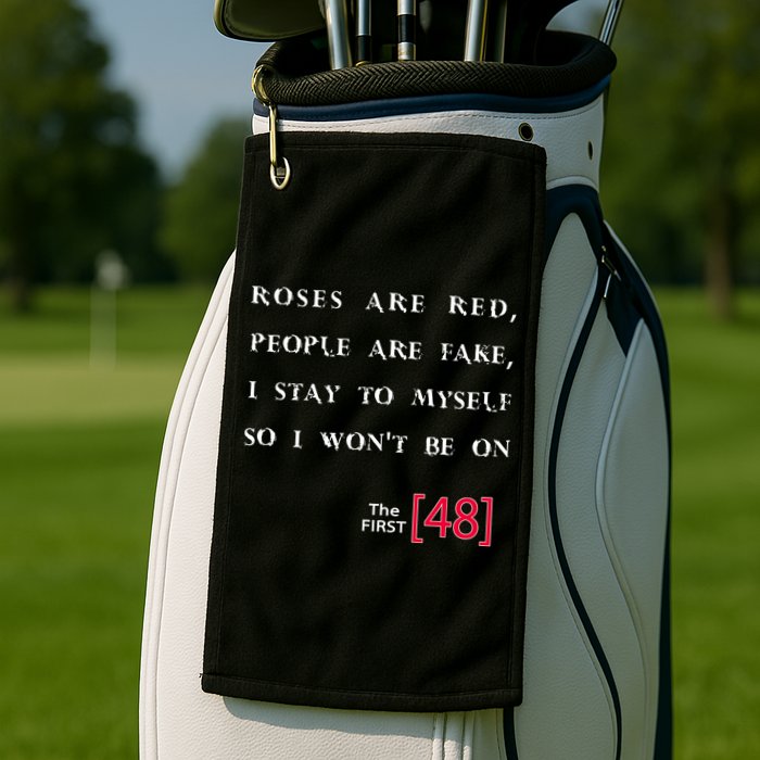 Roses Are Red People Are Fake First 48 Golf Towel