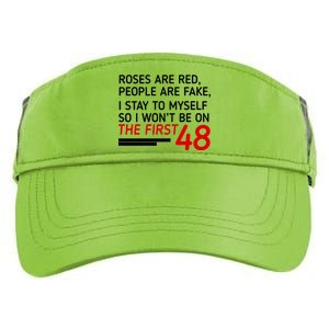 Roses Are Red People Are Fake I Stay To Myself 48 Adult Drive Performance Visor