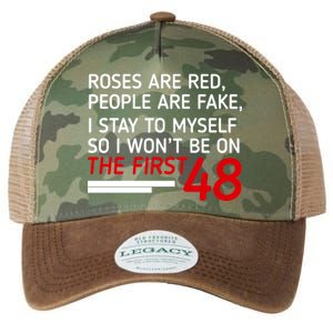 Roses Are Red People Are Fake I Stay To Myself 48 Legacy Tie Dye Trucker Hat