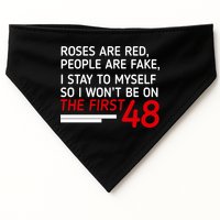 Roses Are Red People Are Fake I Stay To Myself 48 USA-Made Doggie Bandana