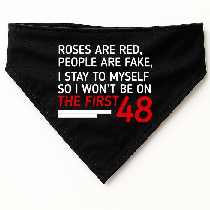 Roses Are Red People Are Fake I Stay To Myself 48 USA-Made Doggie Bandana