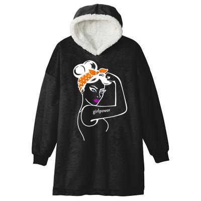 Rosie The Riveter Girl Power  Hooded Wearable Blanket