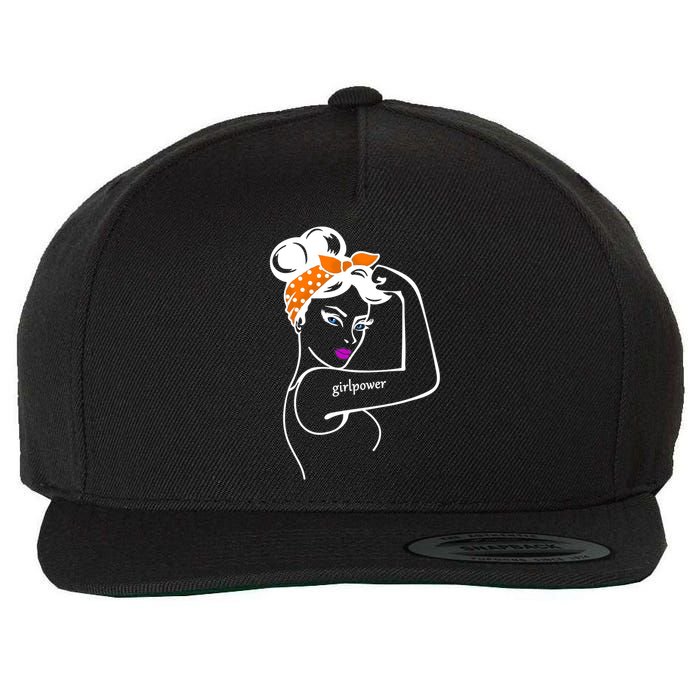 Rosie The Riveter Girl Power  Wool Snapback Cap