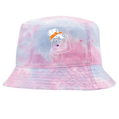 Rosie The Riveter Girl Power  Tie-Dyed Bucket Hat