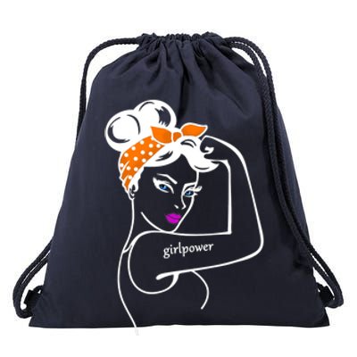 Rosie The Riveter Girl Power  Drawstring Bag