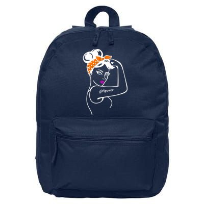 Rosie The Riveter Girl Power  16 in Basic Backpack