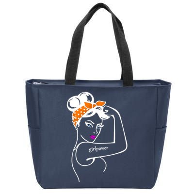 Rosie The Riveter Girl Power  Zip Tote Bag