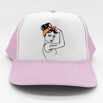 Rosie The Riveter Girl Power  Trucker Hat