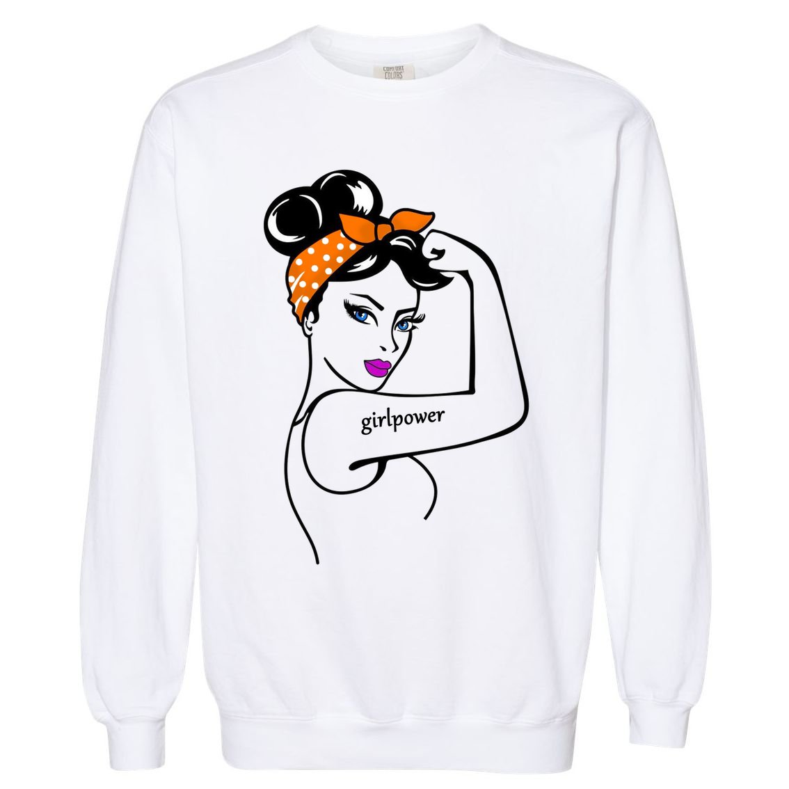 Rosie The Riveter Girl Power  Garment-Dyed Sweatshirt
