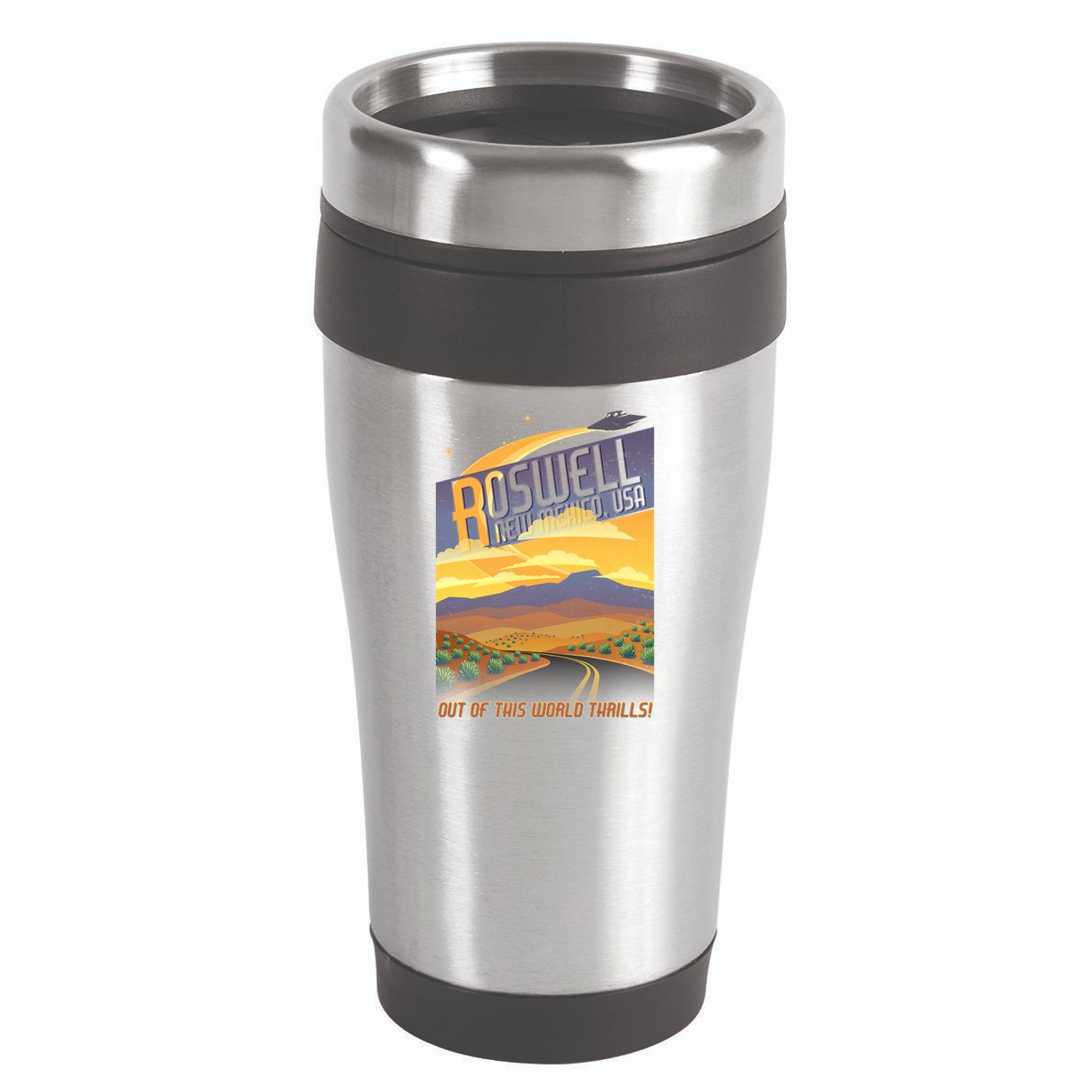 Roswell New Mexico Travel Poster 16oz Travel Tumbler