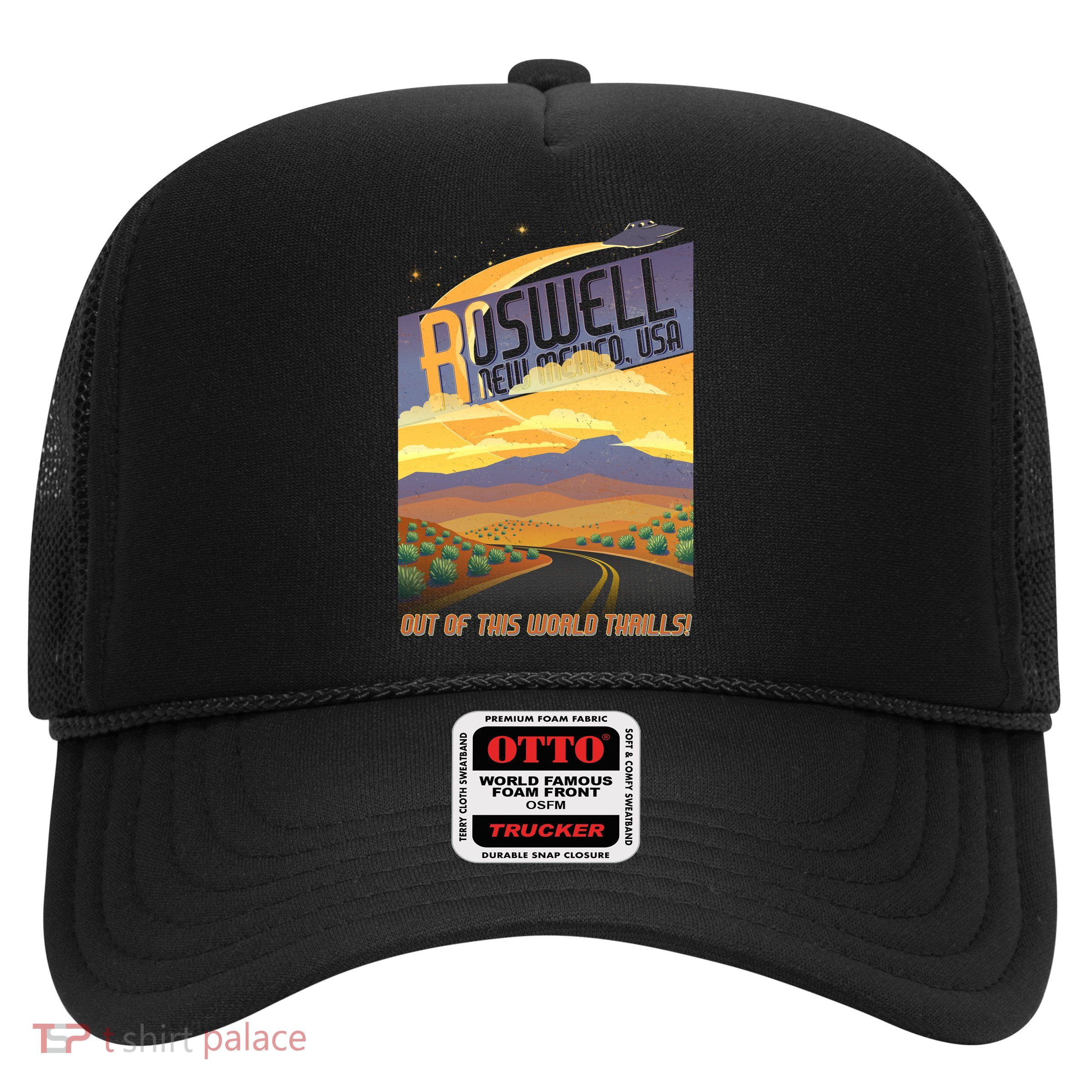 Roswell New Mexico Travel Poster Trucker Hat