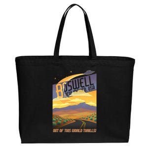 Roswell New Mexico Travel Poster Cotton Canvas Jumbo Tote