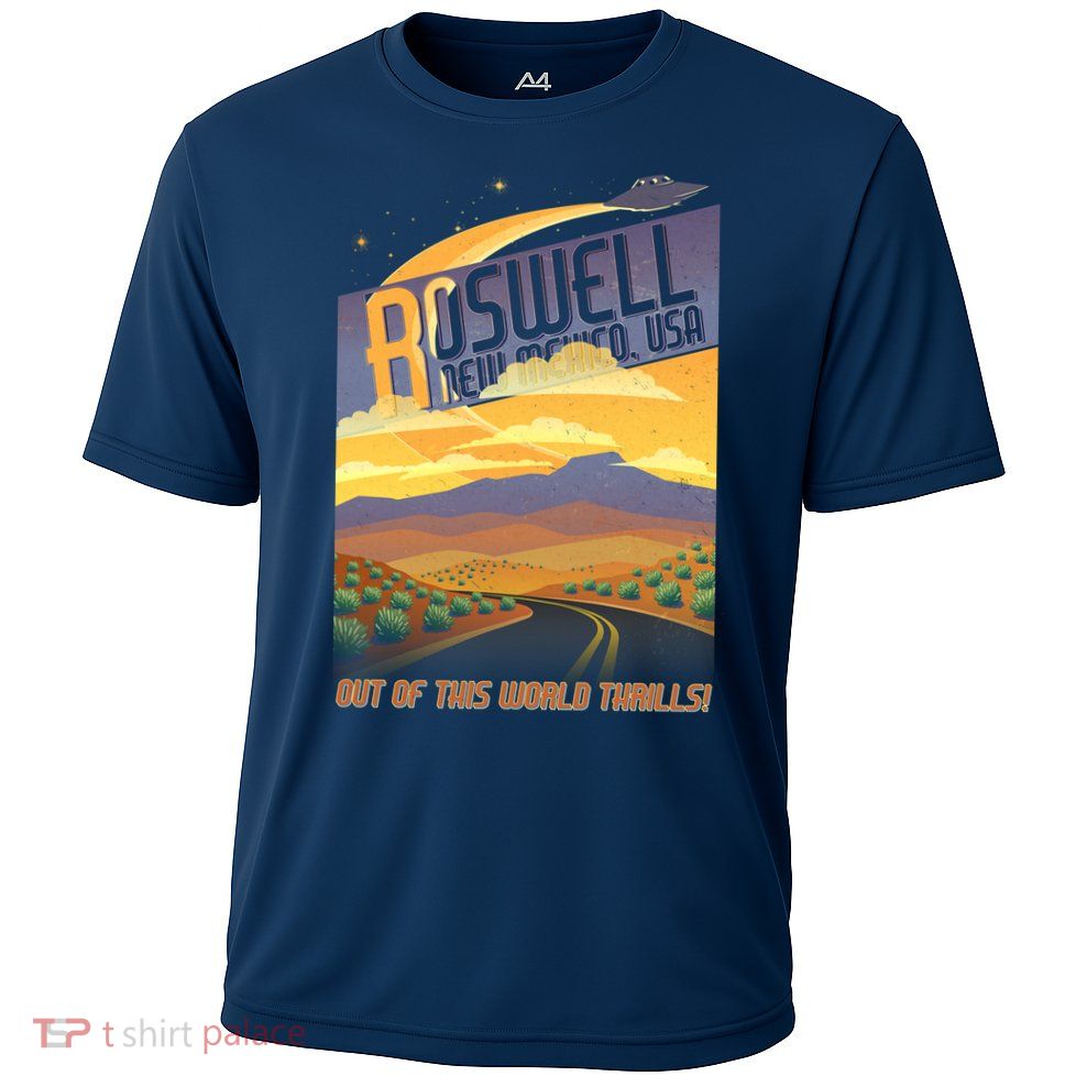 Roswell New Mexico Travel Poster Cooling Performance Crew T-Shirt