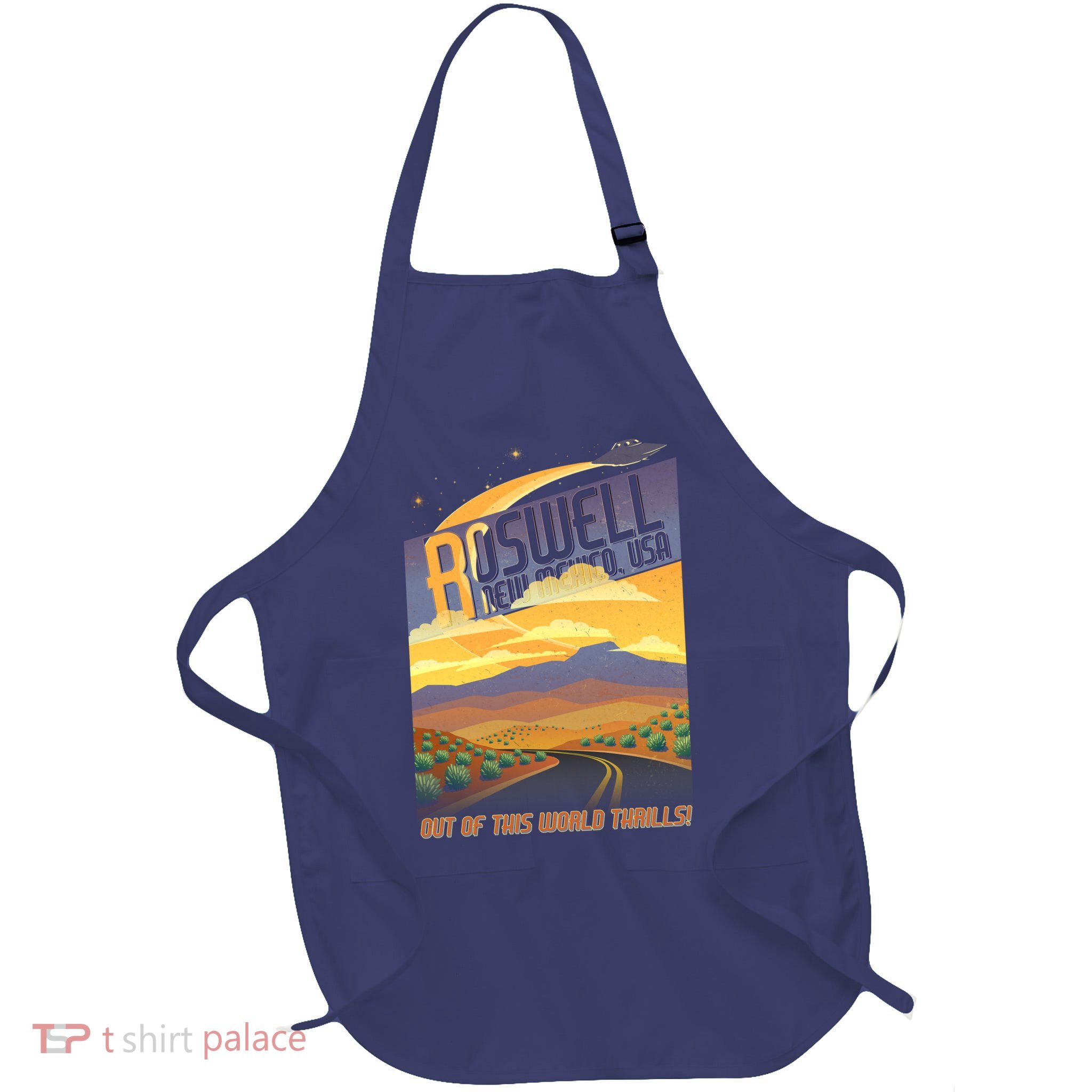 Roswell New Mexico Travel Poster Apron