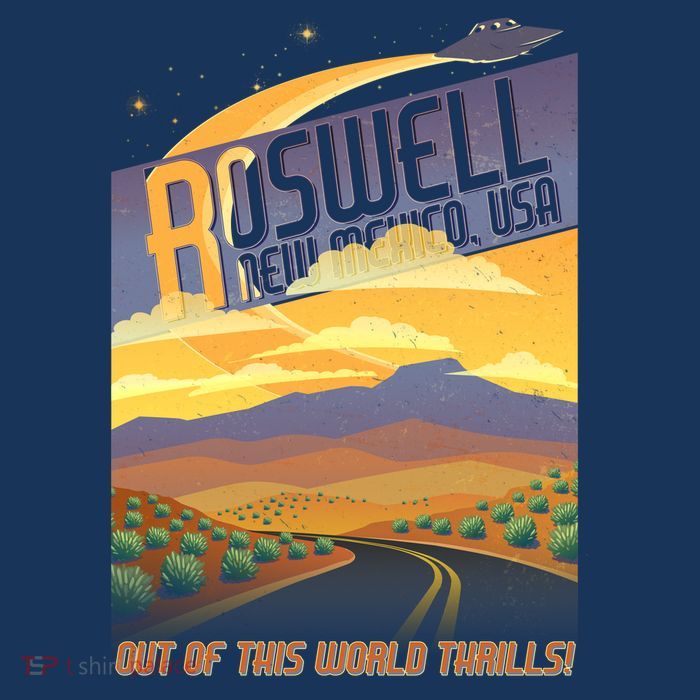 Roswell New Mexico Travel Poster Apron