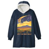 Roswell New Mexico Travel Poster Hooded Wearable Blanket